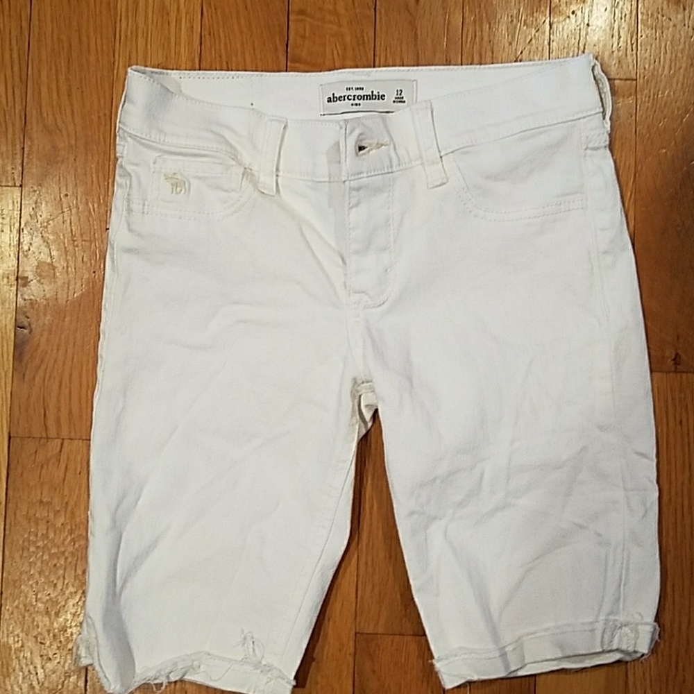 White Abercrombie Kids Denim Shorts